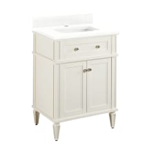 Elmdale 24" Freestanding Mahogany Single Basin Vanity Set with Cabinet, Vanity Top, and Rectangular Undermount Sink - Single Faucet Hole