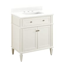 Elmdale 30" Freestanding Mahogany Single Basin Vanity Set with Cabinet, Vanity Top, and Rectangular Undermount Sink - 8" Faucet Holes