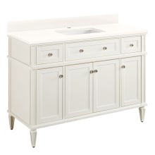 Elmdale 48" Freestanding Mahogany Single Basin Vanity Set with Cabinet, Vanity Top, and Rectangular Undermount Sink - Single Faucet Hole