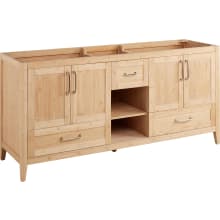 Burfield 72" Freestanding Bamboo Double Basin Vanity Cabinet - Cabinet Only - Less Vanity Top