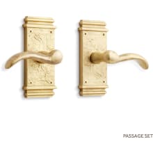 Griggs Right Handed Solid Brass Passage Door Lever Set with 2-3/4" Backset