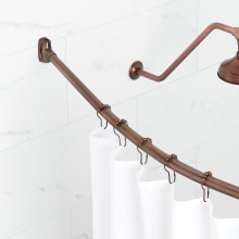 60" Curved Brass Shower Rod