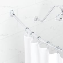 72" Curved Brass Shower Rod