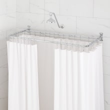 60" x 27" Rectangle Brass Shower Rod