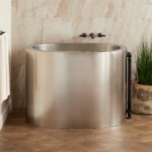 Raksha 48" Stainless Steel Japanese Soaking Tub with Included Overflow Drain