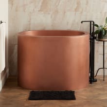 Raksha 48" Copper Soaking Freestanding Tub with Included Overflow Drain