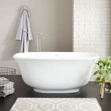Lindsey 67" Acrylic Freestanding Tub with Integrated Drain and Overflow and Foam Insulation