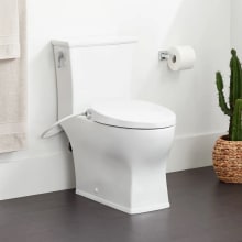 Carraway 1.28 GPF One Piece Elongated Chair Height Toilet with Left Hand Lever - Bidet Seat Included