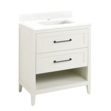 Burfield 30" Freestanding Single Basin Vanity Set with Cabinet, Vanity Top, and Rectangular Undermount Sink - Single Faucet Hole