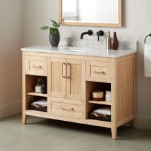 Burfield 48" Freestanding Single Basin Vanity Set with Bamboo Cabinet, Vanity Top, and Rectangular Undermount Sink - No Faucet Holes