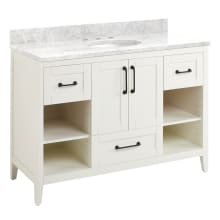 Burfield 48" Freestanding Single Basin Vanity Set with Cabinet, Vanity Top, and Oval Undermount Sink - 8" Faucet Holes