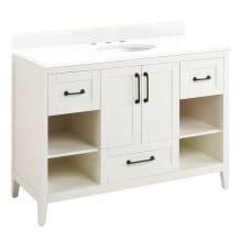 Burfield 48" Freestanding Single Basin Vanity Set with Cabinet, Vanity Top, and Oval Undermount Sink - 8" Faucet Holes