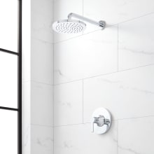 Lentz Pressure Balanced Shower System with Shower Head, Shower Arm, Valve Trim - Rough In Included