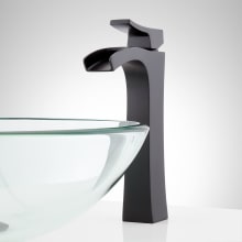 Vilamonte 1.2 GPM Vessel Single Hole Bathroom Faucet with Metal Lever Handle and Pop-Up Drain Assembly