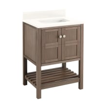 Olsen 24" Single Vanity Set with Wood Cabinet, Vanity Top, and Rectangular Undermount Vitreous China Sink - No Faucet Holes
