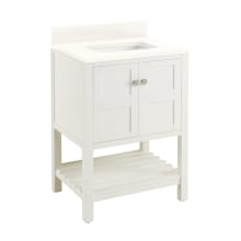 Olsen 24" Free Standing Single Vanity Set with Wood Cabinet, Vanity Top, and Rectangular Undermount Vitreous China Sink - No Faucet Holes