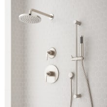 Gunther Pressure Balanced Shower System with Shower Head, Hand Shower, Slide Bar, Shower Arm, Hose, and Valve Trim