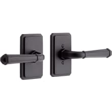 Matteen Right Handed Solid Brass Passage Door Lever Set with 2-3/4" Backset