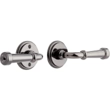 Esmond Left Handed Solid Brass Passage Door Lever Set with 2-3/8" Backset