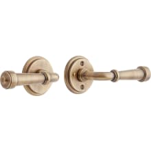 Esmond Right Handed Solid Brass Privacy Door Lever Set with 2-3/8" Backset