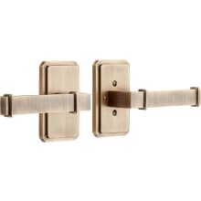 Delory Right Handed Solid Brass Privacy Door Lever Set with 2-3/8" Backset
