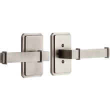 Delory Right Handed Solid Brass Privacy Door Lever Set with 2-3/8" Backset