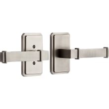 Delory Left Handed Solid Brass Privacy Door Lever Set with 2-3/4" Backset