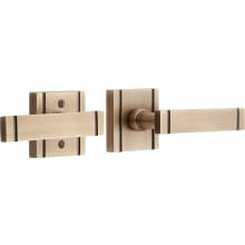 Piran Left Handed Solid Brass Passage Door Lever Set with 2-3/8" Backset