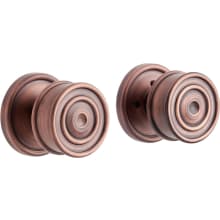 Kennice Solid Brass Privacy Door Knob Set with 2-3/8" Backset