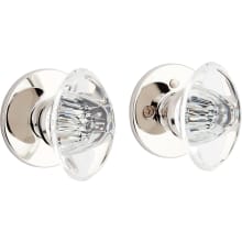 Ula Solid Brass Privacy Door Knob Set with 2-3/8" Backset
