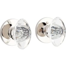 Ula Solid Brass Privacy Door Knob Set with 2-3/4" Backset