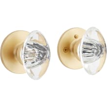 Ula Solid Brass Privacy Door Knob Set with 2-3/4" Backset