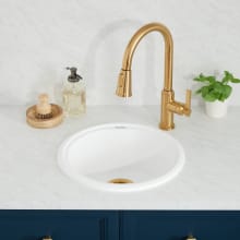Pembrook 17" Drop In Single Basin Round Granite Composite Prep Sink