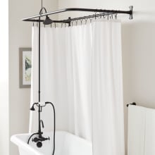 Gooseneck Shower Conversion Kit with 4-11/16" Shower Head, Hand Shower - Rough In Included