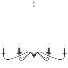 Candler 6 Light 47" Wide Round Taper Candle Chandelier