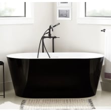 Eden 59" Acrylic Soaking Tub with Integrated Overflow and Drain
