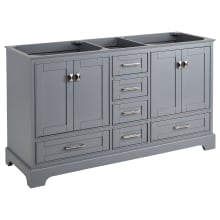 Quen 60" Freestanding Double Basin Vanity Cabinet - Cabinet Only - Less Vanity Top