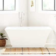 Leland 67" Acrylic Soaking Tub with Integrated Overflow and Drain