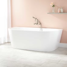 Arrington 67" Acrylic Soaking Tub with Integrated Overflow and Drain