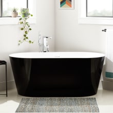 Eden 67" Acrylic Soaking Tub with Integrated Overflow and Drain