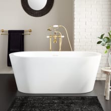 Leith 70" Acrylic Soaking Tub with Integrated Overflow and Drain