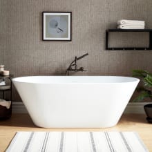 Danae 62" Acrylic Soaking Tub with Integrated Drain and Overflow