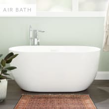 Boyce 61" Free Standing Acrylic Air Tub with Center Drain, Drain Assembly, Overflow, and Tub Foam