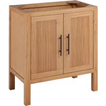 Ayanna 30" Freestanding Mindi Wood Single Basin Vanity - Cabinet Only - Less Vanity Top