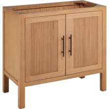 Ayanna 36" Freestanding Mindi Wood Single Basin Vanity - Cabinet Only - Less Vanity Top