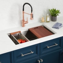 Melbrook 31" Undermount Single Basin Stainless Steel Workstation Kitchen Sink with Accessories