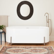 Conroy 67" Acrylic Soaking Tub With Stainless Steel Stand