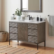 Devora 48" Freestanding Single Basin Vanity Set with Cabinet, Vanity Top, and Rectangular Undermount Sink - Single Faucet Hole