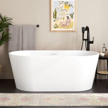 Eden 63" Acrylic Soaking Tub with Integrated Overflow and Drain