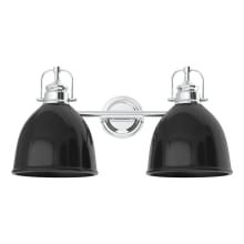 Grinnell 2 Light 18" Wide Vanity Light with Metal Shades